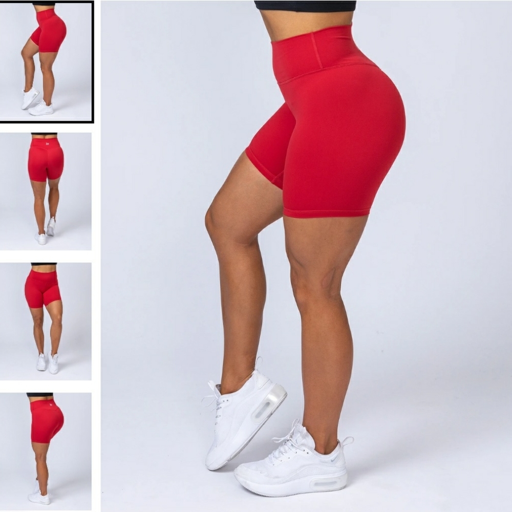 Muscle Nation- 
V2 BUTTER BIKE SHORTS - RED